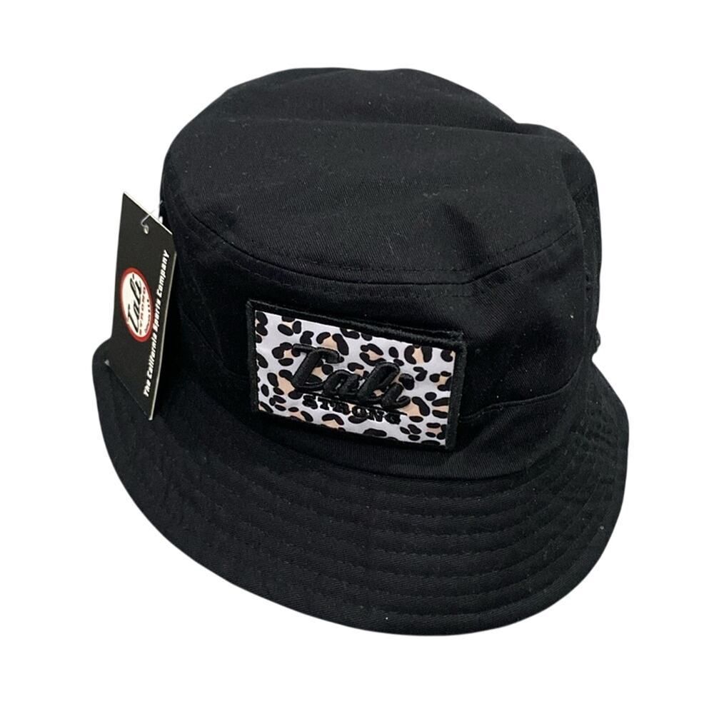 CALI STRONG Reversible Bucket Hat Leopard Print NEW